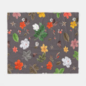 Gele bloemen en witte rozen 26 fleece deken (Voorkant (Horizontaal))