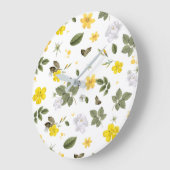 Gele bloemen en witte rozen 3 grote klok (Hoek)