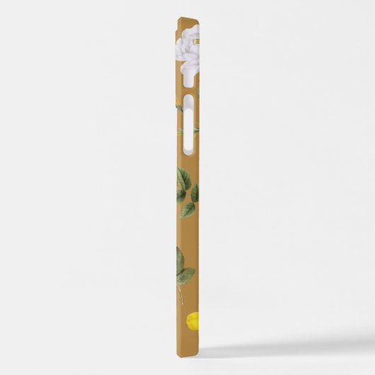 Gele bloemen en witte rozen 4 iPhone hoesje (Linkerkant)