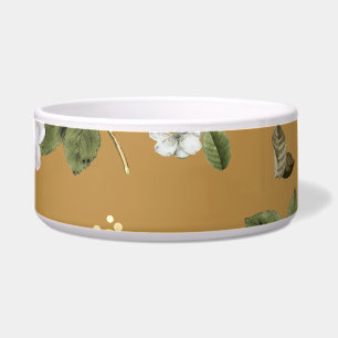 Gele bloemen en witte rozen 4 voerbakje