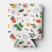 Gele bloemen en witte rozen 7 blikjeskoeler (Voorkant)