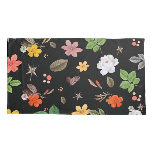 Gele bloemen en witte rozen 8 kussensloop (Achterkant)