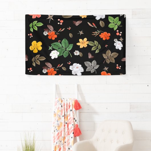 Gele bloemen en witte rozen 8 spandoek (Insitu)