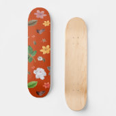 Gele bloemen en witte rozen 9 skateboard (Voorkant)