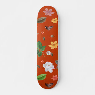 Gele bloemen en witte rozen 9 skateboard
