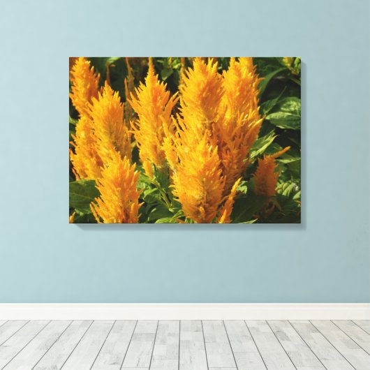 Gele bloemen Enkele print (Insitu (Houten vloer))