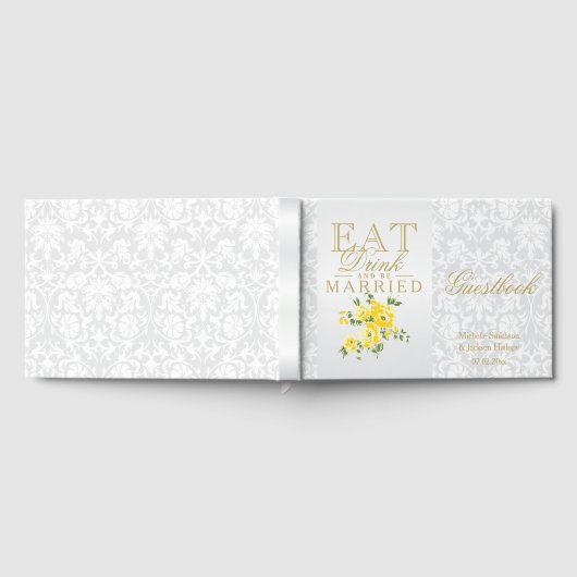 Gele Bloemen Eten, Drinken en Trouwen Gastboek Gastenboek (Volledig)