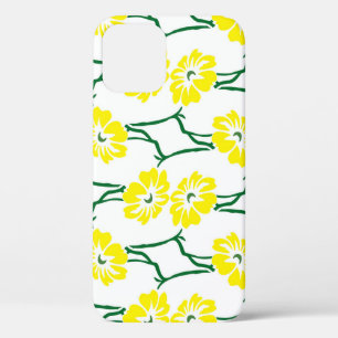 Gele bloemen: geïllustreerd naadloos patroon iPhone 12 hoesje