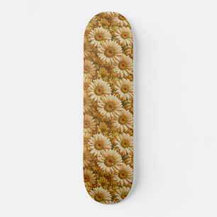 Gele bloemen gele zonnebloemen gele madeliefjes skateboard