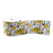 Gele bloemen grosgrain lint (Spoel)