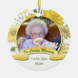  gele bloemen in liefdevolle herinnering Ornament
