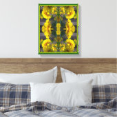 Gele bloemen in zonneschijn-Abstract Canvas Afdruk (Insitu (Slaapkamer))