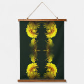 Gele bloemen in zonneschijn Bloemen Abstract Hangend Wandkleed (Voorkant)