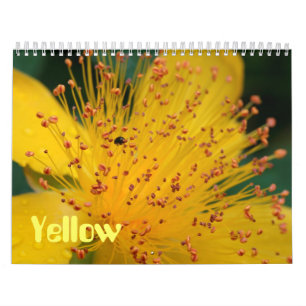 Gele bloemen kalender