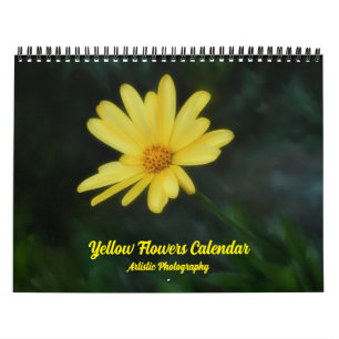 Gele Bloemen Kalender Kunstfotografie