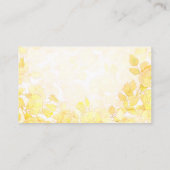Gele Bloemen Kunst met Professionele Custom Photo Visitekaartje (Achterkant)