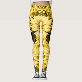 Gele bloemen Leggings
