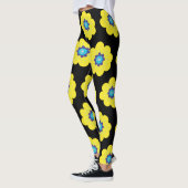 Gele bloemen  leggings (Links)