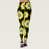 Gele bloemen  leggings (Achterkant)