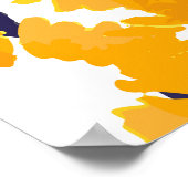 Gele bloemen: met de hand beschilderd  poster (Hoek)