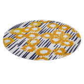 Gele bloemen: met de hand beschilderd  snijplank (Hoek)