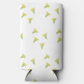 Gele bloemen met groene bladeren op wit (Voorkant)