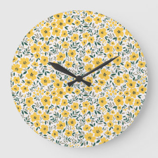 Gele bloemen: moderne bloemen naadloos. grote klok