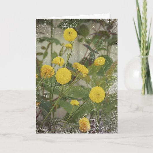 Gele bloemen, Moederdag Kaart (Voorkant)