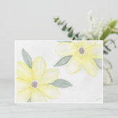 Gele Bloemen Notitiekaarten (Staand voorkant)