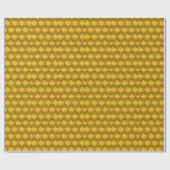 Gele bloemen ontwerp cadeaupapier (Vlak)