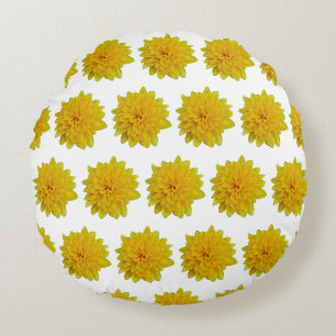 Gele bloemen rond kussen