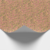 Gele Bloemen Roze Achtergrond Cadeaupapier (Hoek)