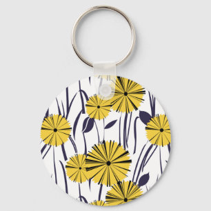 Gele bloemen sleutelhanger