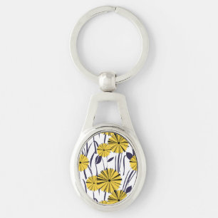 Gele bloemen sleutelhanger