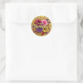 Gele bloemen Sticker (Tas)