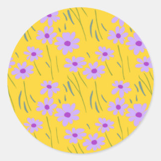 Gele Bloemen Stickers