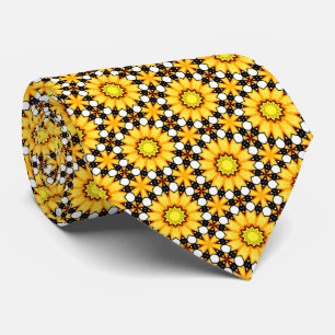 Gele Bloemen Stropdas