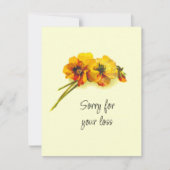 gele bloemen Sympathiekaart (Voorkant)
