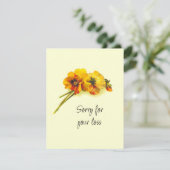 gele bloemen Sympathiekaart (Staand voorkant)