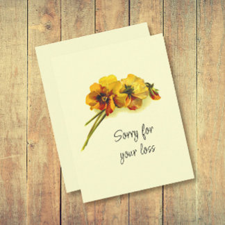 gele bloemen Sympathiekaart