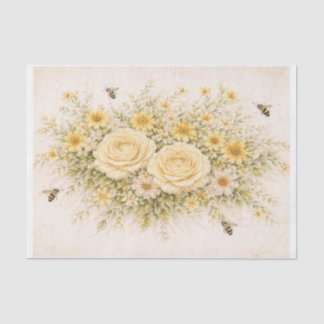 Gele Bloemen Tissuepapier