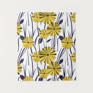 Gele bloemen wandkleed