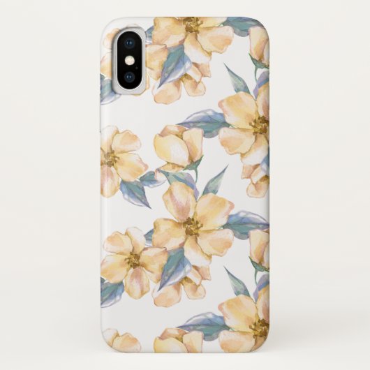 Gele bloemen. Waterverf tuin 2 Case-Mate iPhone Case (Achterkant)