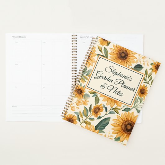 Gele Bloemen Zonnebloemen Planner (Display)