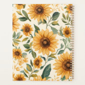 Gele Bloemen Zonnebloemen Planner (Achterkant)