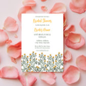 Gele Bloemenbloesem Bruidsdouche uitnodiging