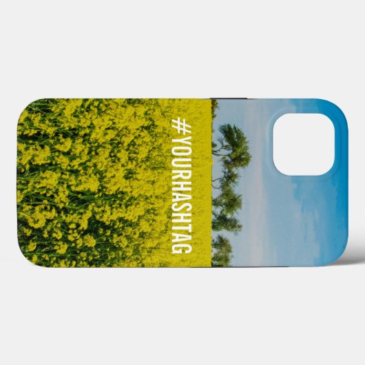 Gele bloementeelt Case-Mate iPhone case (Achterkant (horizontaal))