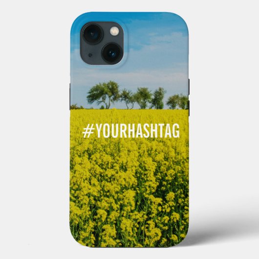 Gele bloementeelt Case-Mate iPhone case (Achterkant)