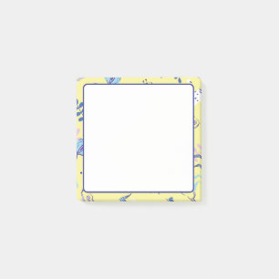Gele bloemige Post-it-notitieblokken voor elke dag Post-it® Notes