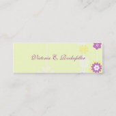 Gele bloemkaarten contactkaartje (Achterkant)